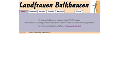 Desktop Screenshot of landfrauen.balkhausen.net